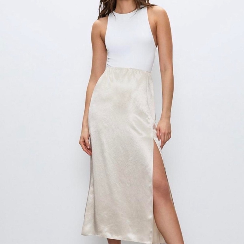 Babaton Satin Long Skirt
